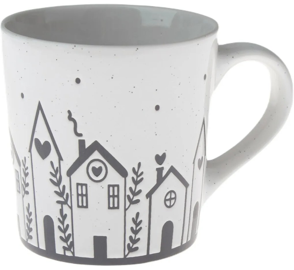 Kerámia bögre Domečky I, 470 ml