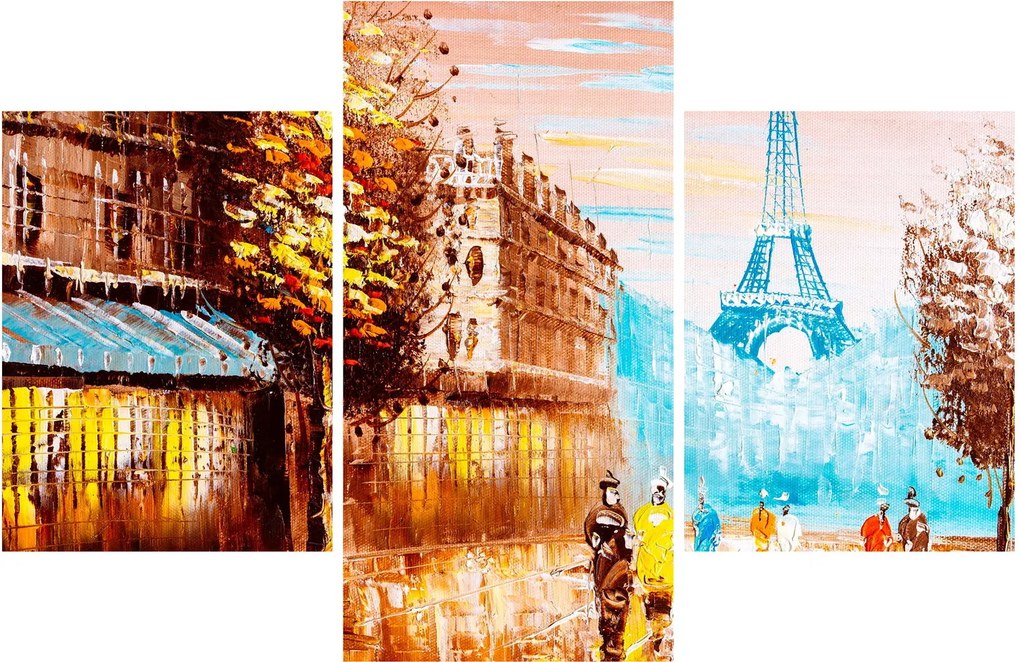 Kép - Esős idő és az Eiffel-torony (90x60 cm)