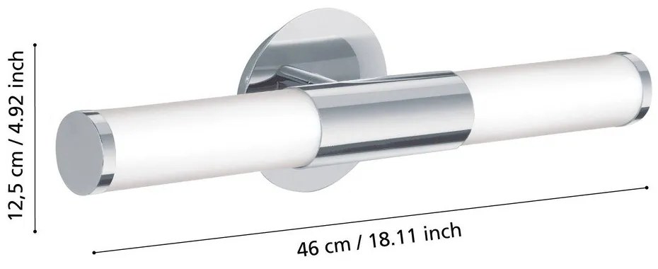 Ezüstszínű fali lámpa PALMERA – EGLO