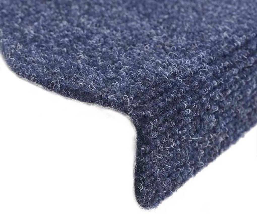 vidaXL 30 db kék öntapadó lépcsőszőnyeg 56 x 17 x 3 cm