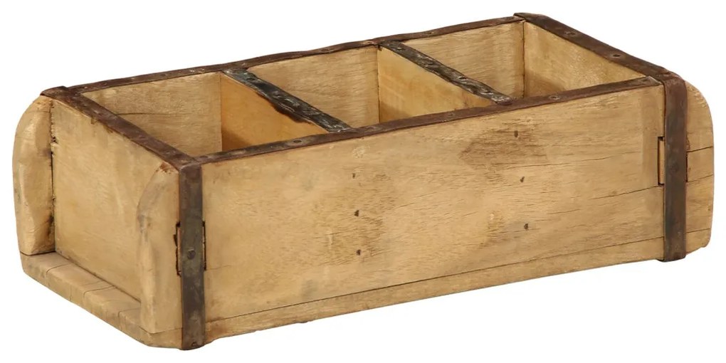 Tálca 30x14x9 cm Tömör Fa Újrahasznosított
