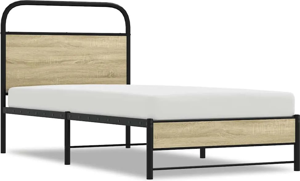 vidaXL ágykeret matrac nélkül 80x200 cm sonoma tölgyfa műfa