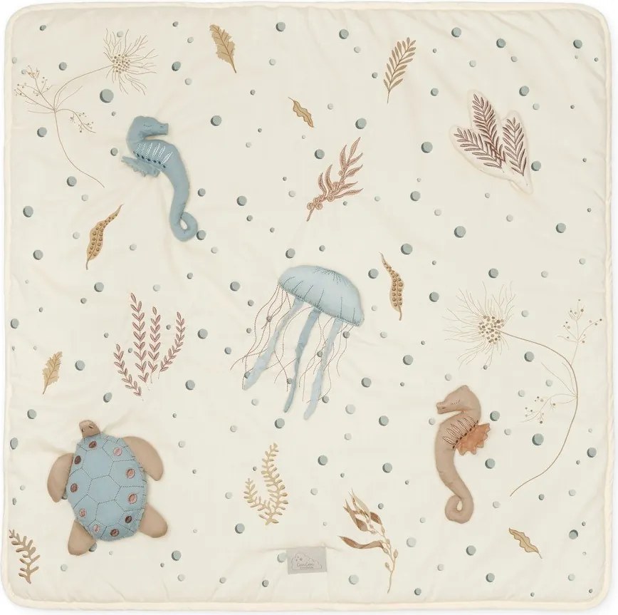 Világossárga játszószőnyeg 80x80 cm Sea Garden – Cam Cam Copenhagen