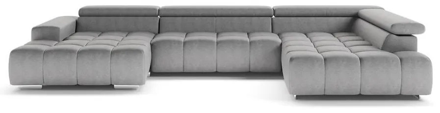 Sarokkanapé U TROPEA jobb oldali, szürke