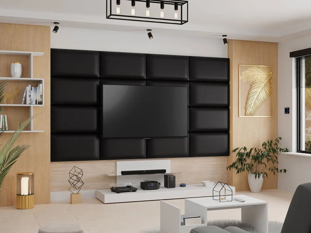 Kárpitozott fali panel Pazara 84x42 (öko-bőr soft 11 (fekete). 1054168