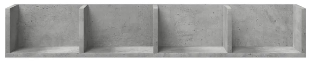 betonszürke szerelt fa faliszekrény 99x18x16,5 cm