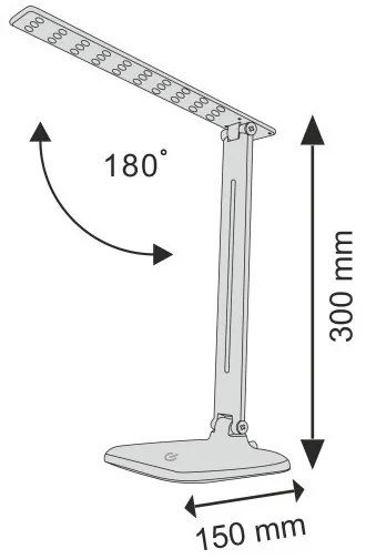 LED Dimmelhető érintős asztali lámpa JOWI LED/8W/230V fekete