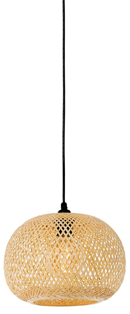 Keleti kültéri függőlámpa bambusz 3-lámpás IP44 - Rafael