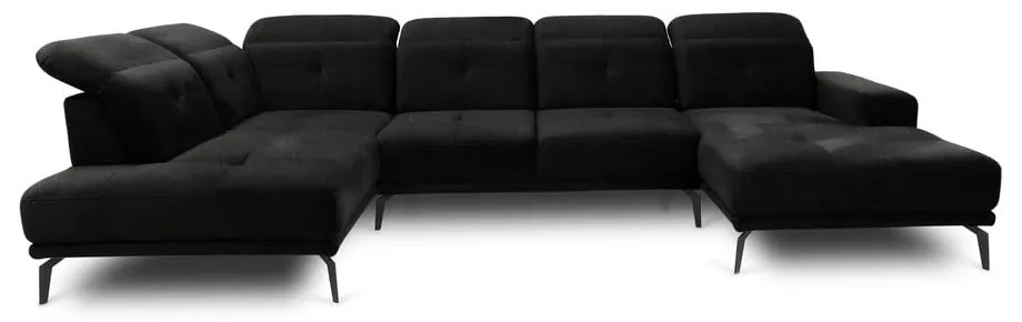 Fekete sarokkanapé (bal oldali-U alakú) Bretan – ELTAP