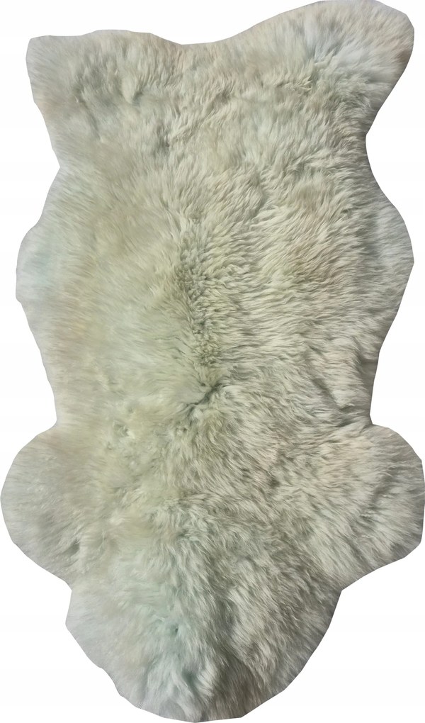 Természetes menta színű báránybőr – Dekoratív gyapjú szőnyeg, 115 cm
