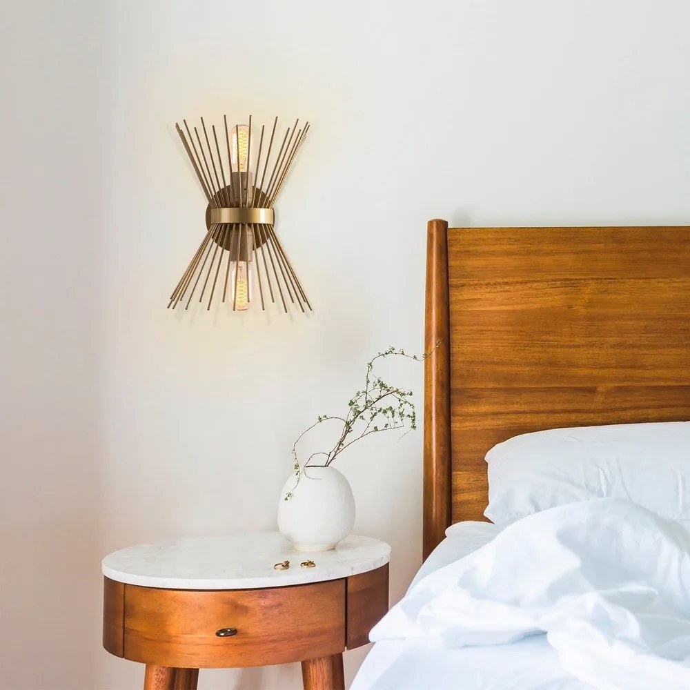 Aranyszínű fali lámpa Kirpi – Opviq lights