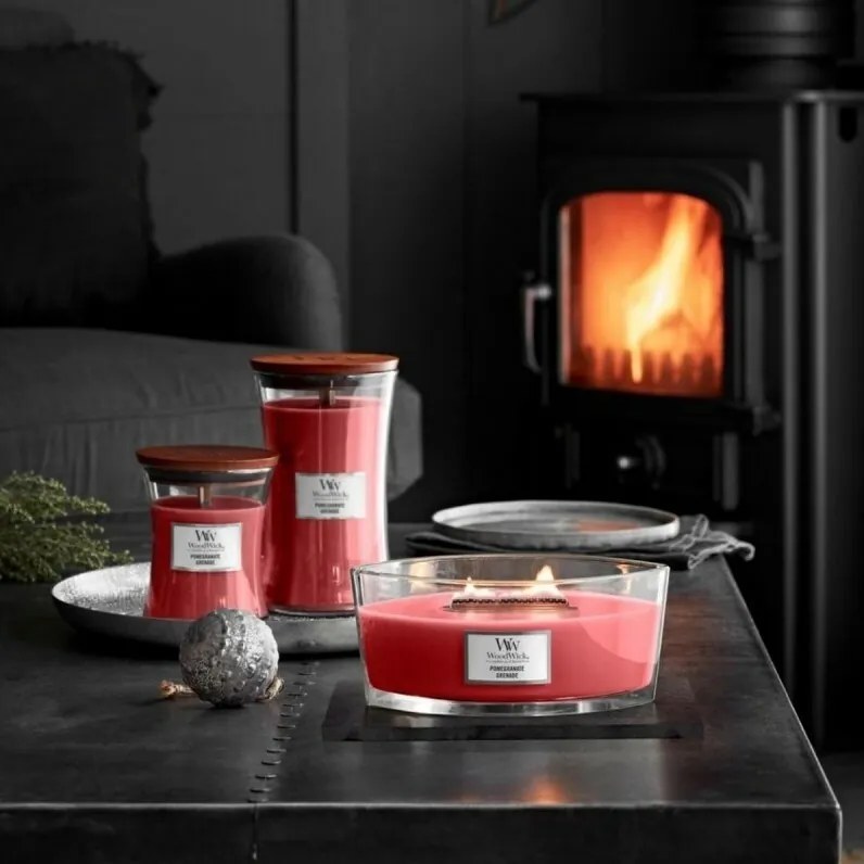 WoodWick Illatosító gyertya nagy váza Pomegranate,609 g