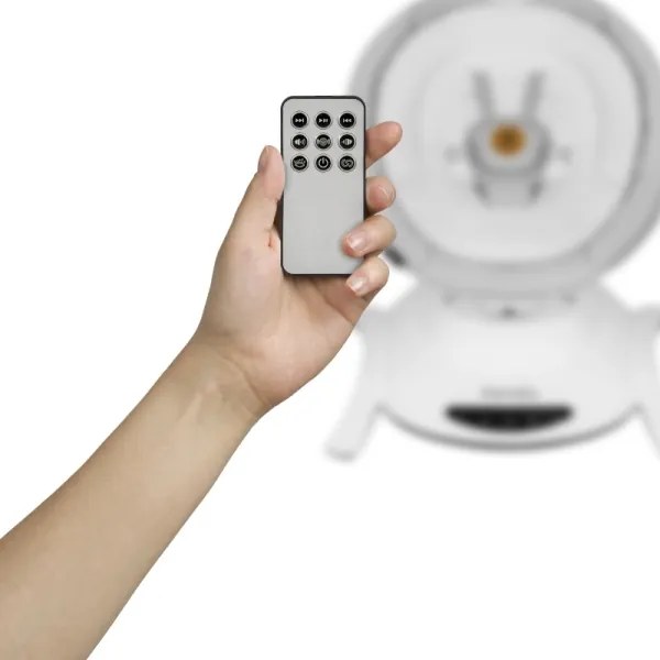 Lionelo - BELLA zenélő babahinta, betonszürke + távirányító