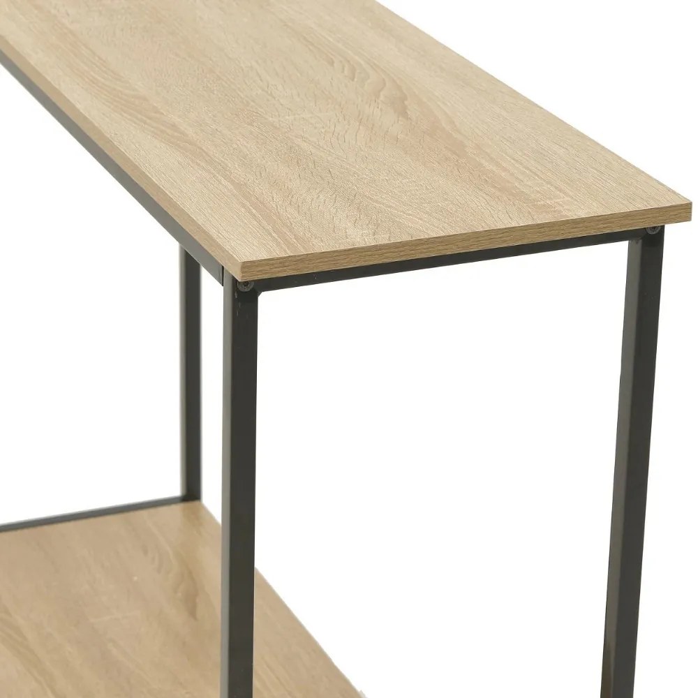 Intenso Home konzolasztal / előszobai lerakóasztal / tálalóasztal 106x35cm (Sonoma tölgy) | Masszív fém váz