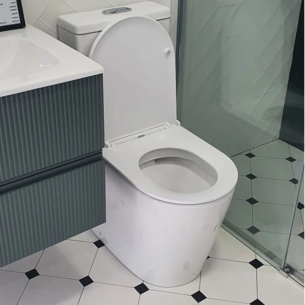 Eros ES AVVA monoblokk WC - perem nélküli - WC ülőkével komplett