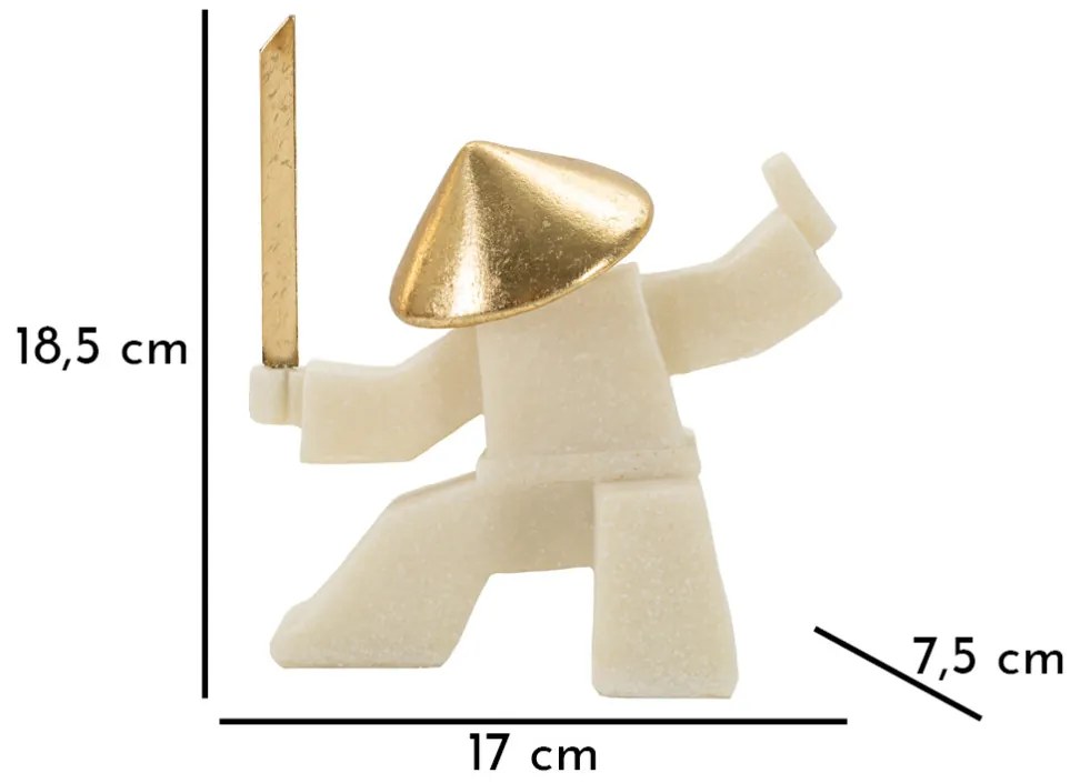 Szamuráj oda quarzy -a- 17x7,5x18,5cm