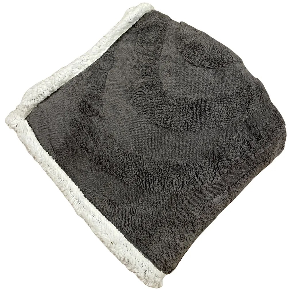 Sötétszürke mikroplüssből készült luxus báránytakaró 200x230cm TiaHome