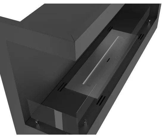 InFire - Sarok BIO kandalló 45x90 cm 3kW fekete