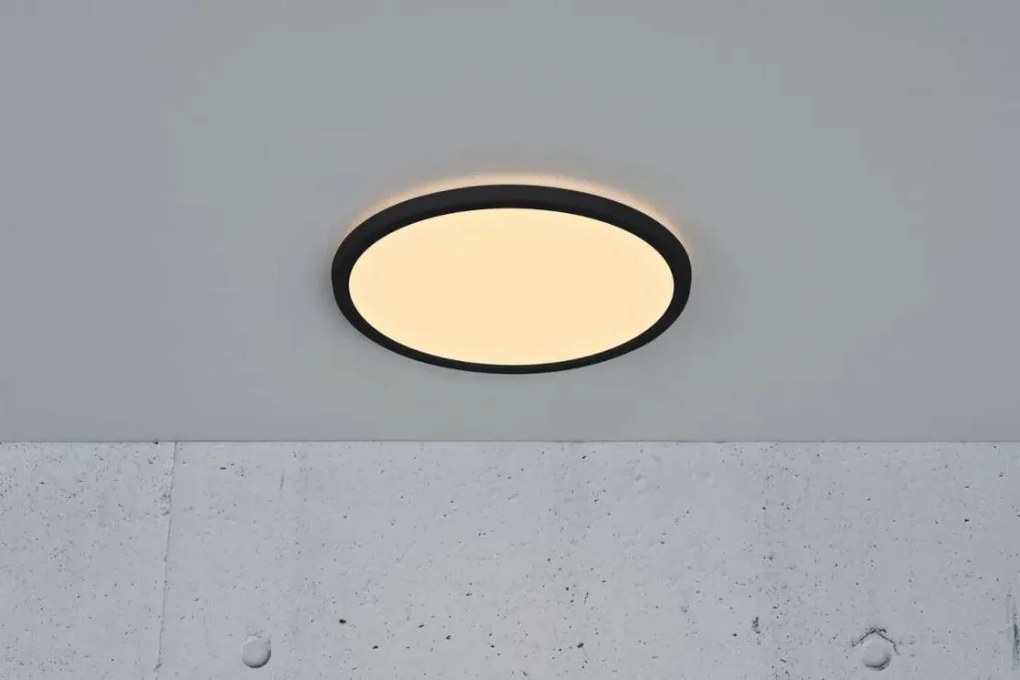 NORDLUX 47276003 OJA Kerek Mennyezeti Lámpa Fekete LED IP20