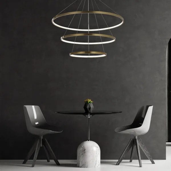 LED Csillár zsinóron LEA LED/60W/230V 4000K átm. 80 cm arany