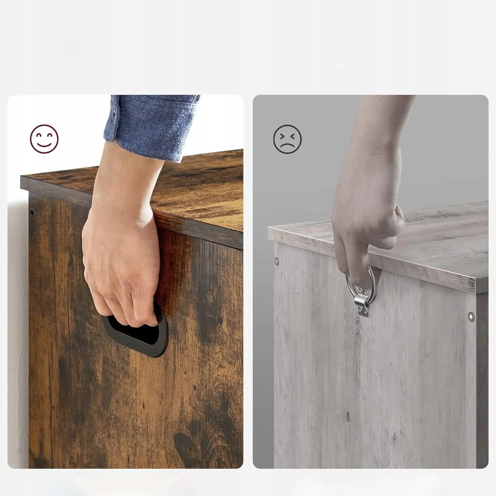 Tároló doboz fedéllel TAYLOR 100x40 cm, rusztikus barna