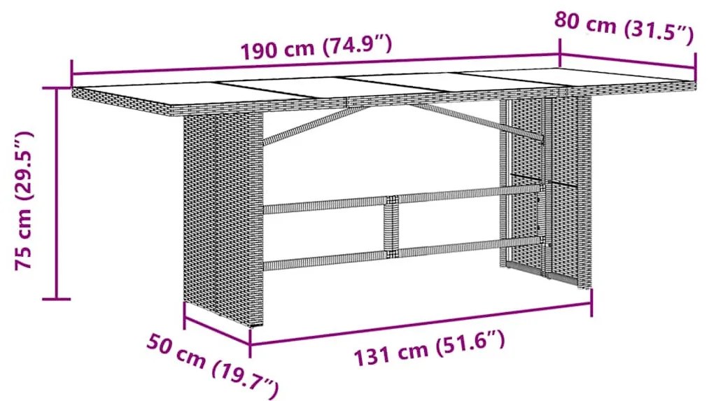 vidaXL 9 részes barna polyrattan kerti bisztrógarnitúra párnákkal