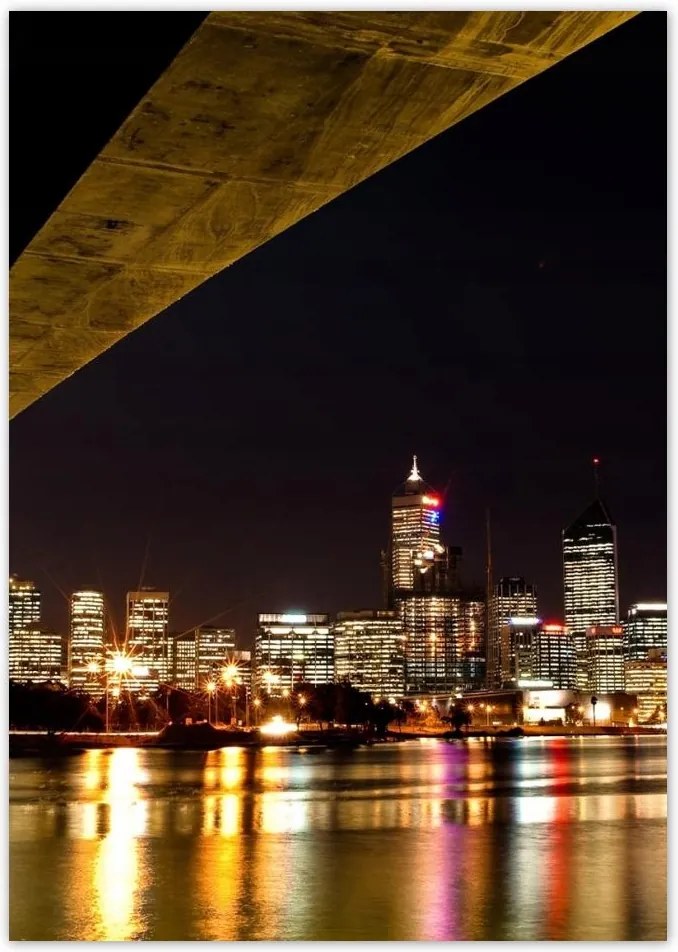 Poszterek A5 Pion Éjszakai kép híddal