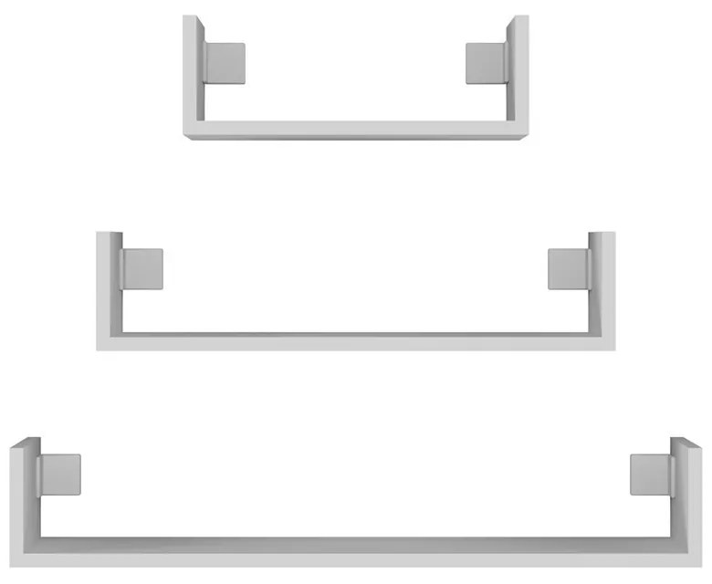 Mobi 3P fali polc (3db), fehér