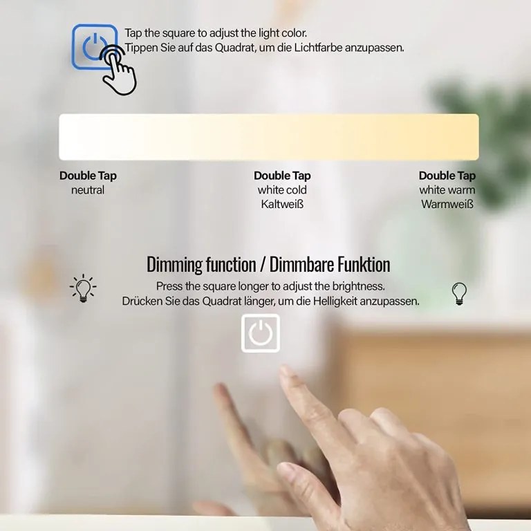 MIADOMODO Tükörszekrény LED világítással 65 x 65 cm