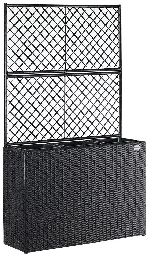 Casaria® Virág box fonott betéttel - fekete