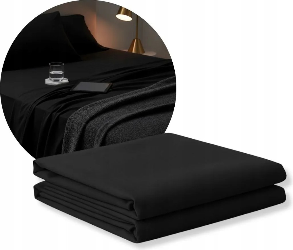 Jersey gumis lepedő 160x80 80x160 fekete Lengyel Matrac