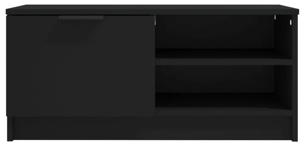 2 db fekete szerelt fa TV-szekrény 80 x 35 x 36,5 cm