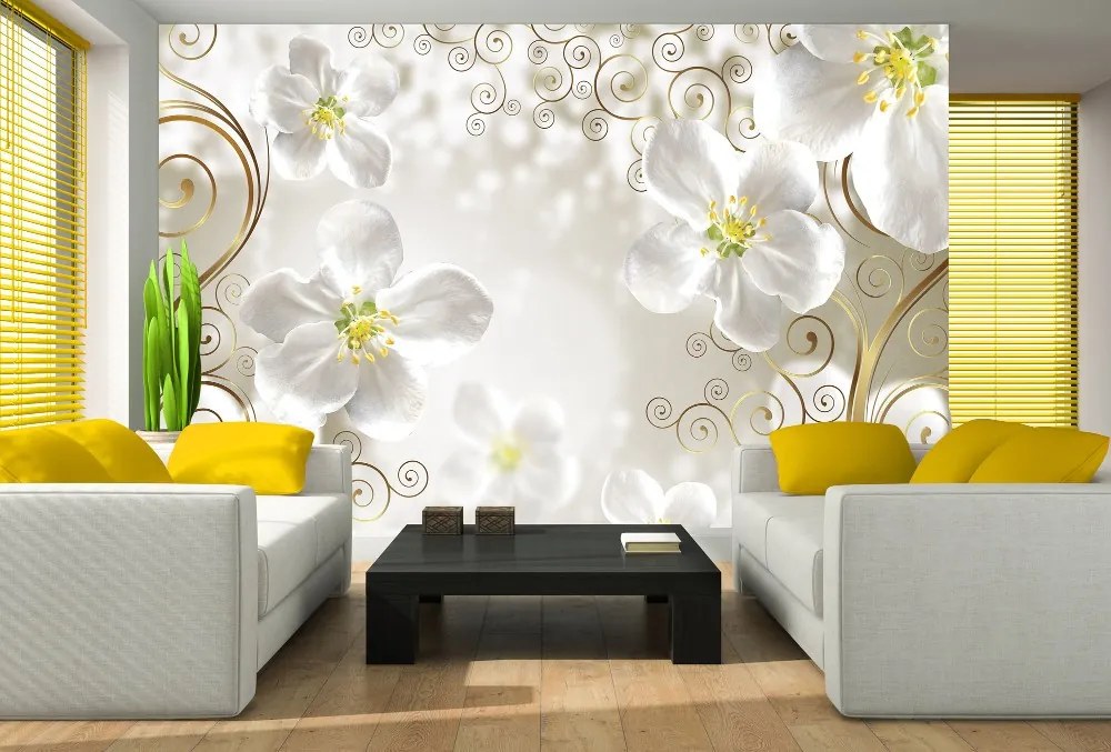 Virágok poszter, fotótapéta Vlies (152,5 x 104 cm)