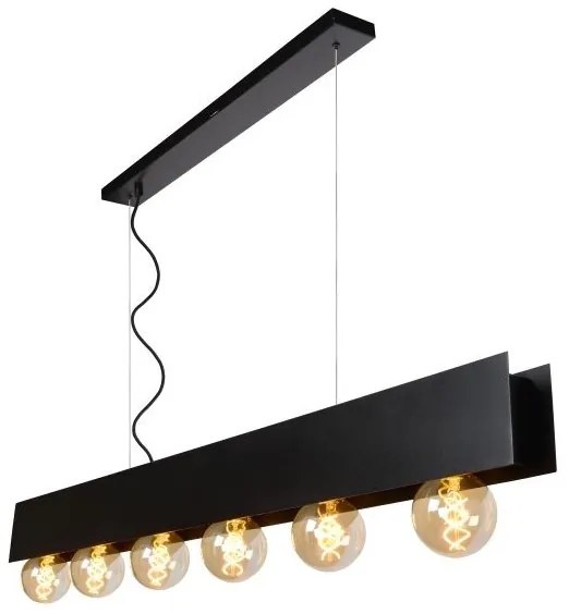 Lucide 30474/06/30 - Csillár zsinóron SURTUS 6xE27/60W/230V