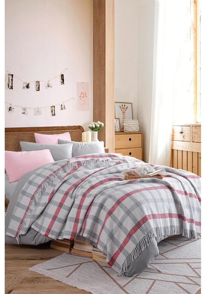 Szürke ágytakaró 180x220 cm Warm Soft – Mijolnir