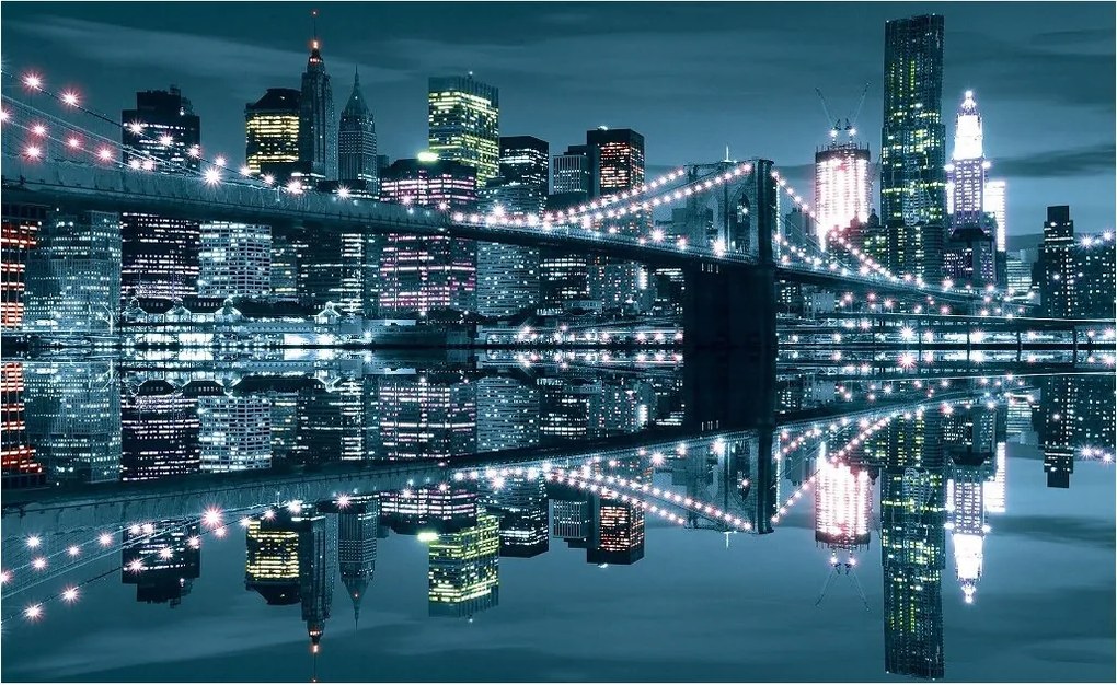 Fotótapéta Brooklyn híd éjszaka New York vinil 368x280 +ragasztó