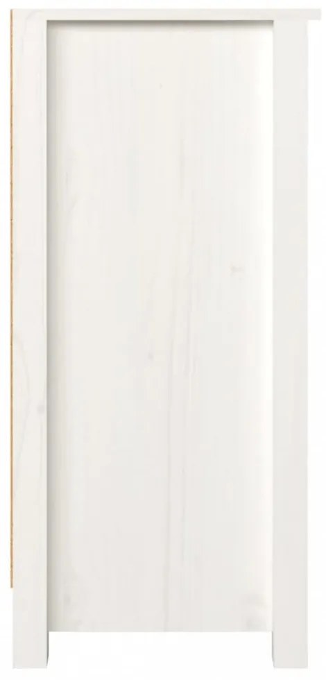 fehér tömör fenyőfa tálalószekrény 100 x 35 x 74 cm