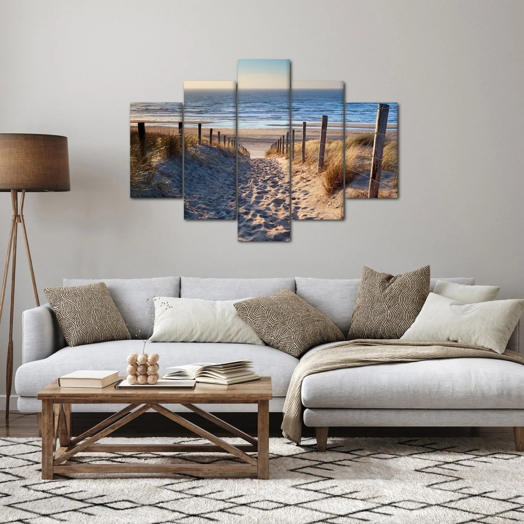 Kép - Út az északi-tengeri strandra, Hollandia (150x105 cm)