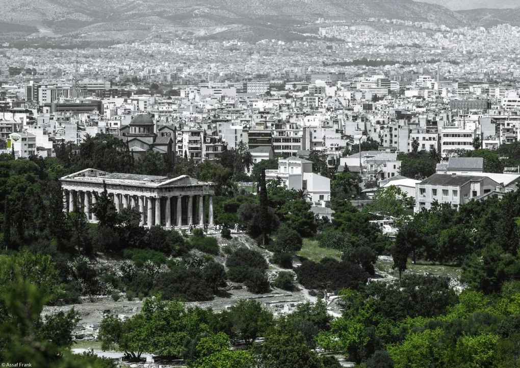 Poszter 29,7x21cm Kilátás Héphaisztosz templomára, Assaf Frank