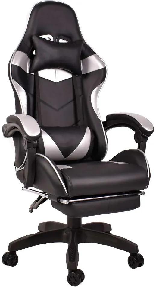 Kristof New K134_67 Gamer szék - fekete-ezüst