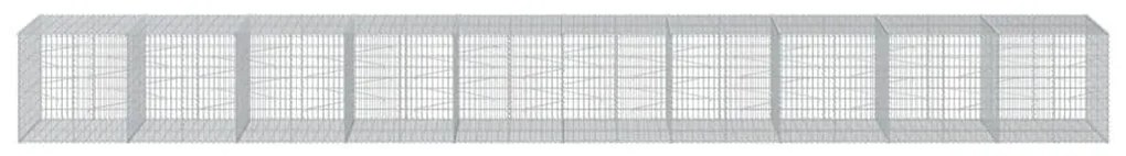 horganyzott vas gabion kosár fedéllel 1000 x 100 x 100 cm