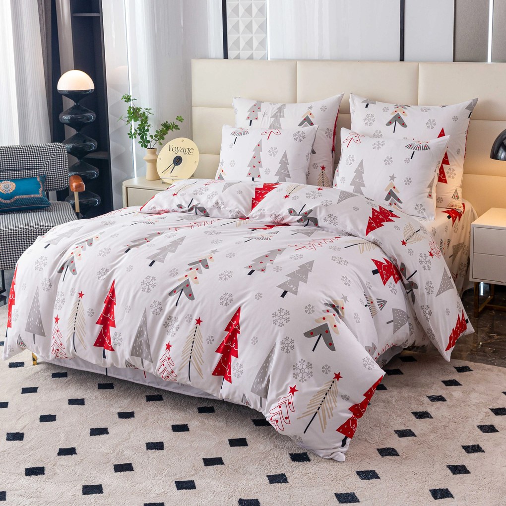 Mikroszálas ágyneműhuzat JINGLE fehér Ágyneműhuzat mérete: 2 db 70 x 90 cm | 200 x 220 cm