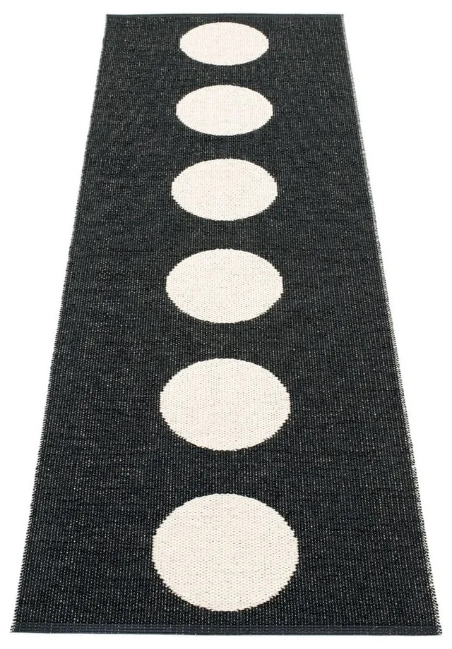 Fekete-fehér kültéri-beltéri futószőnyeg 70x225 cm Vera Black – Pappelina