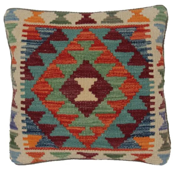 Kilim díszpárna 44x46 kézi szövésű Kelim párnahuzat