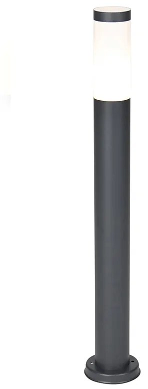 Antracit szürke oszloplámpa 80 cm IP44 opál - Rox