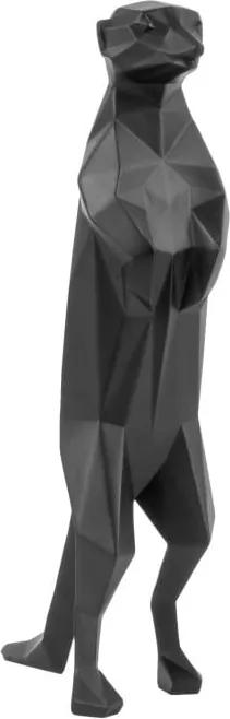 Origami Meerkat matt fekete szobor - PT LIVING