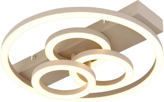 Globo 48040-40SA-LED Dimmelhető mennyezeti lámpatest DARRYL I LED/40W/230V 35x33 cm, bézs + távirányítóval