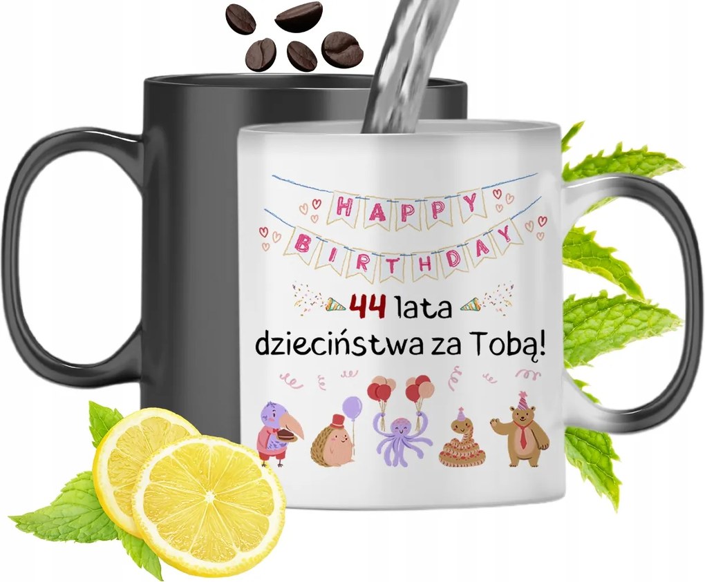 Mágikus Bögre Születésnapra 44-ES Színváltós, fényképes nyomattal