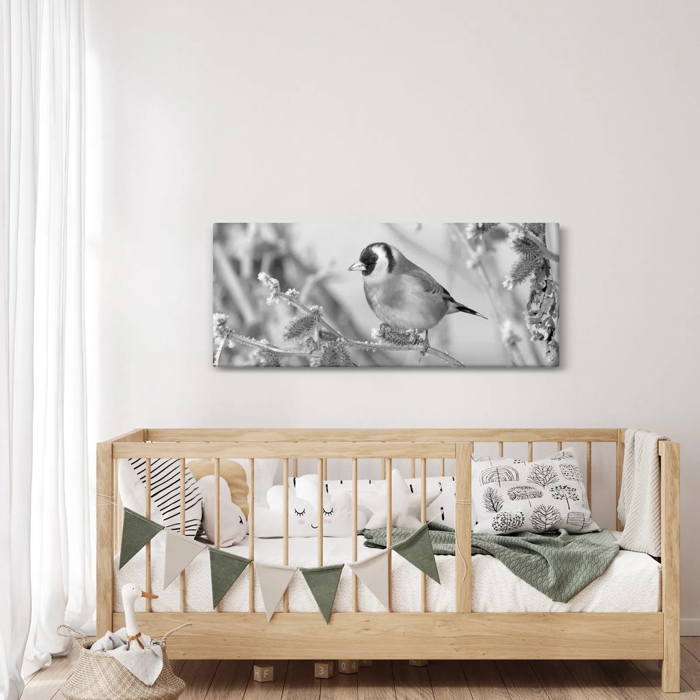 Kép - Egy madár télen (120x50 cm)