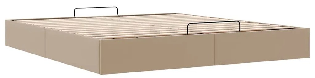Ottomán ágykeret matrac nélkül cappucino 180x200 cm műbőr